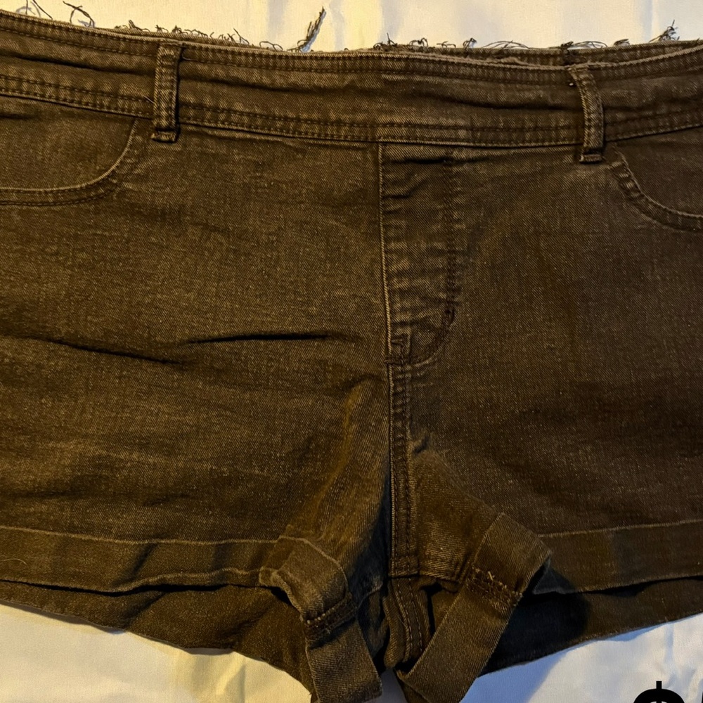 NOBO Black Jean Shorts with Silver Accents